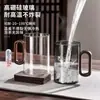 Taza de Vidrio de Borosilicato Alto con Mango de Nogal, Taza de Té Resistente al Calor para Uso en Casa y Oficina, Apta para Calor Directo, Producción al por Mayor