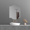 Espejo acrílico de pared para baño, espejo irregular con forma de nube, sin perforaciones, para tocador, espejo de maquillaje