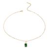 Moda Francesa Retro Elegante Rectangular Piedra Preciosa Colgante Collar Estilo Corte Europeo y Americano Estética Diseño Collar