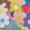 Gancho de Mão Imitação Cor Macaron Toalha Imitação Caxemira Flor Bordada Tecido Patch Roupas Femininas Roupas Infantis Patch Decorativo Patch