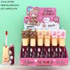 MLUNDO Coloración Fácil Hidratante Duradero Espejo Tinte Labial Lápiz Labial Agua Sedoso Tinte Brillo de Labios Esmalte Labial