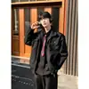 Chaqueta Exterior Estilo Montaña para Hombre, Chaqueta de Béisbol Funcional Estilo Retro Americano Universitario, Chaqueta Simple de Entrenador de Vuelo para Primavera y Otoño