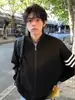 Suéter masculino vermelho com três listras para o ano do zodíaco, cardigã de tricô casual retrô de inverno