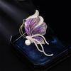 Exquisito Broche de Mariposa de Esmalte, Corsage de Insecto de Perla Femenino de Alta Gama, Pin de Diseño de Lujo Accesible Accesorios Cheongsam