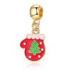Nueva Pulsera de Dijes Colgantes de Navidad DIY Colgante Copo de Nieve Sombrero Navideño Collar Festivo Material de Dijes Colgante