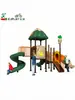 Resbaladilla combinada grande para niños para exteriores, guardería e instalación recreativa comunitaria, resbaladilla tipo casa del árbol con estructura de acero y plástico