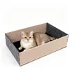 Casa de maternidad para gatos de fieltro engrosado, cama para gatos y perros, se puede conectar y desmontar para cría, cama para mascotas resistente a los arañazos y al desgaste para todas las estaciones, tamaño: 40 cm de largo, 40 cm de ancho, 15 cm de alto