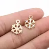 15X10MM 0.5G Multicolores Joyería Accesorios DIY Venta al por mayor Serie Navideña Colgante Copo de Nieve