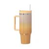 Copo de Gelo Transfronteiriço 40oz Copo para Carro Aço Inoxidável 304 Copo com Alça Copo com Canudo Grande Capacidade Copo de Água Isolado para Montar no Carro