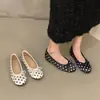 Zapatos Mary Jane slip-on para mujer, 2026 nuevos bailarinas francesas de lunares para primavera/otoño