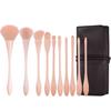 Color de Piel Cintura Delgada Set de 10 Pinceles de Maquillaje Herramientas de Belleza para Principiantes Set Completo de Herramientas de Belleza Pinceles de Maquillaje