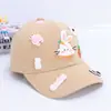Gorra de Béisbol Infantil de Conejo Lindo de Dibujos Animados Gorra de Pico Personalizada con Visera Curva Gorra de Hip-Hop para Baile Callejero Gorra de Sol de Verano