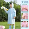 Impermeable Desechable Infantil Estudiante de Primaria Integral Cuerpo Completo Antidisturbios Largo Engrosado Una Persona Impermeable Portátil Capa de Lluvia para Días Lluviosos