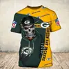 Camiseta Masculina 2023 Estação Independente Europeia e Americana Amazon Time de Rugby NFL Moda Masculina Esportiva Camiseta de Manga Curta