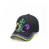Elemento de Carnaval Europeu e Americano Novo Transfronteiriço Boné de Baseball Feito à Mão com Strass Moda de Comércio Exterior Boné com Aba Personalizado
