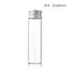Tapa de Aluminio de 22 mm Botella de Tubo de Vidrio de Borosilicato Alto Sellado a Rosca Transparente Botella de Dulces Botella Cápsula Botellita de Medicina de Pequeña Capacidad