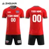 Camisetas de Fútbol para Hombre Transfronterizas Hechas a Medida Sublimación Impresión de Cuerpo Completo Transpirables de Secado Rápido Conjunto de Camisetas de Fútbol Venta al por Mayor