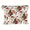 Bolsa de cosméticos impressa dupla face Amazon Temu Explosions Linen Cross-border Bolsa de armazenamento Bolsa multifuncional com zíper para mulheres