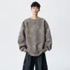 Nova Blusa de Moletom Floral Masculina Outono/Inverno 2026, Moda Tendência Solta Gola Redonda Casual para Homens