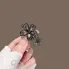 Novo Grampo de Cabelo Flor de Vidro com Strass para Mulheres, Elegante Presilha para Franja Lateral, Grampo de Cabelo de Alta Qualidade, Acessório de Cabelo Tipo Bico de Pato