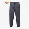 Calças casuais masculinas, novo estilo outono e inverno, calças jogger, forradas com lã de cordeiro, espessadas, quentes, casuais, esportivas, calças soltas de algodão