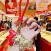 Shuibei Oro 999 Oro Puro Hazte Rico Inmediatamente 20Mg Llavero Cadena Dorada para Teléfono Móvil Colgante Regalo de Cumpleaños