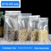 20 * 30 + 8 oito lado selado saco de comida saco de plástico transparente zíper saco auto-selante de vedação saco auto-sustentável saco de órgão saco spot