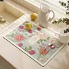 Tapete Escurridor para Encimera de Cocina, Tapete Absorbente de Agua para Platos y Cubiertos, Tapete Absorbente de Tierra de Diatomeas para Grifo de Lavabo de Baño, Secado Rápido
