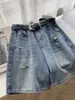 Pantalones Vaqueros Rotos de Figura de Pera para Mujer Primavera y Verano Nuevo Talla Grande Chica Gordita Cintura Alta Línea A Pierna Ancha
