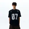 Camiseta vintage retro americana de manga corta desgastada para hombre y mujer, moderna y genial, holgada y versátil, top deportivo de verano