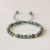 Pulsera de Cuentas de Hierba de Agua Verde para Mujer Verano Cristal ins Diseño Nicho Novia Cuentas de Transferencia Tejido a Mano Hecho a Mano Suerte