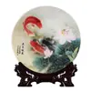 Jingdezhen tiene más de una placa de artesanía de cerámica desde hace años, plato decorativo para el hogar de estilo chino nuevo, plato de apreciación, plato péndulo, plato de exhibición, adornos para la sala de estar