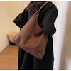 Bolso Cruzado Estilo Coreano Bolso de Gamuza Nuevo para Mujer Versátil Transfronterizo Bolso de Hombro Retro Gran Capacidad Bolso Tote para Viajar