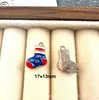 142 Colgantes de Navidad Colgantes de Aleación con Gota de Aceite Accesorios para Joyería DIY Colgante de Papá Noel Muñeco de Nieve Campana
