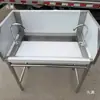 Mesa de Operação para Evisceração de Peixe em Aço Inoxidável Espessado 304 Mesa de Corte e Preparo de Frutas Mesa de Abate de Carne Montagem de Pia