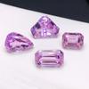 Anillo Colgante Broche de Piedra Natural Kunzita Rosa Morada Tallada Desnuda Incrustado con Oro de 18 Quilates y Plata Modelo de Doble Uso 2 Joyerías