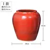 Nuevo Jarrón Cerámico Rojo de Pie Estilo Chinoiserie Ornaments Maceta de Barro para Ramas Secas Maceta Decoración Suave para Hotel Restaurante Casa