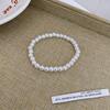Pulsera Irregular de Perlas con Hebilla en Forma de T Diseño de Moda Francesa Pulsera Retro de Amor Pulsera Elegante de Celebridad de Internet para Mujeres