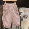 ¡En stock! Ropa Infantil Coreana 2026 Primavera Conjunto Infantil Estilo Coreano para Niños Pequeños, Pantalones Cargo Modernos, Pantalones Casuales de Primavera y Otoño