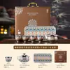 Juego de Té Cultural y Creativo de Plata Dorada de Dunhuang Regalo para Personas Mayores, Líderes, Maestros, Regalos de Empresa, Regalos Souvenir para Extranjeros