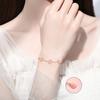 Pulsera de flor de cerezo de plata esterlina S925 con adornos de mano de viento frío de estudiantes de diseño de minorías japonesas y coreanas que tiemblan en vivo.