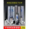 Tubo de Chimenea de Acero Inoxidable Espesor 304 Chimenea de Hogar Estufa de Calefacción Estufa de Leña Tubo de Escape Chimenea de Caldera Codo de Chimenea Sombrero para Lluvia