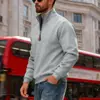 Bestseller Americano Otoño/Invierno Transfronterizo 2026 Felpa Plus Versátil Americano Peso Pesado Felpa Plus Casual con Cuello Alto Sudadera con Media Cremallera