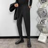 Pantalones Occidentales para Hombre Primavera y Otoño Nuevo Estilo Coreano Moda Simple Pantalones al Tobillo Pantalones de Pie para Hombre
