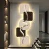 Quadros decorativos com iluminação LED transfronteiriços, estilo luxo leve, adequados para hall de entrada, corredor e passagem, criando uma atmosfera sofisticada e elegante, design minimalista