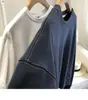 Suéter Corto de Cuello Redondo con Sobrefalda para Mujer, Suéter Holgado, Figura Pequeña, Alta y Delgada, Estudiante Casual, Abrigo de Manga Larga, Top