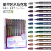 Bolígrafo Marcador para Uñas Artísticas de Frutas Azules 12 Colores Tinta de Secado Rápido Bolígrafo Acrílico para Diario Arte Dibujo Graffiti Marcador Especial