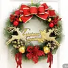 Guirlanda de Natal 30/40/50cm Decoração de Natal Fruta Vermelha Guirlanda Artificial Pendurar Janela Porta Decoração de Shopping Center de Natal
