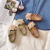 Zapatos pequeños de cuero para niña estilo coreano, nueva colección primavera/otoño 2026, zapatos de princesa para niños con estampado floral, zapatos para bebé de suela suave para niñas pequeñas