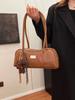 Bolso Retro de Alta Gama para Mujer 2024 Invierno Nuevo Diseño Nicho Bolso de Hombro Sobaco Bolso Baguette Portátil de Moda